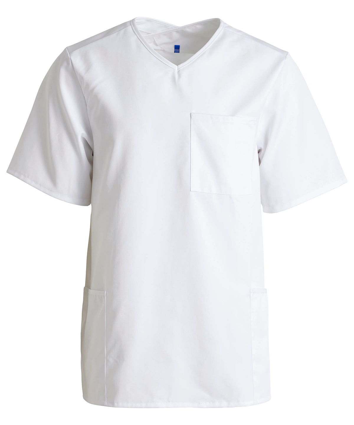 Scrubstopp Kentaur Comfy Fit – korsad hals, unisex – Vit
