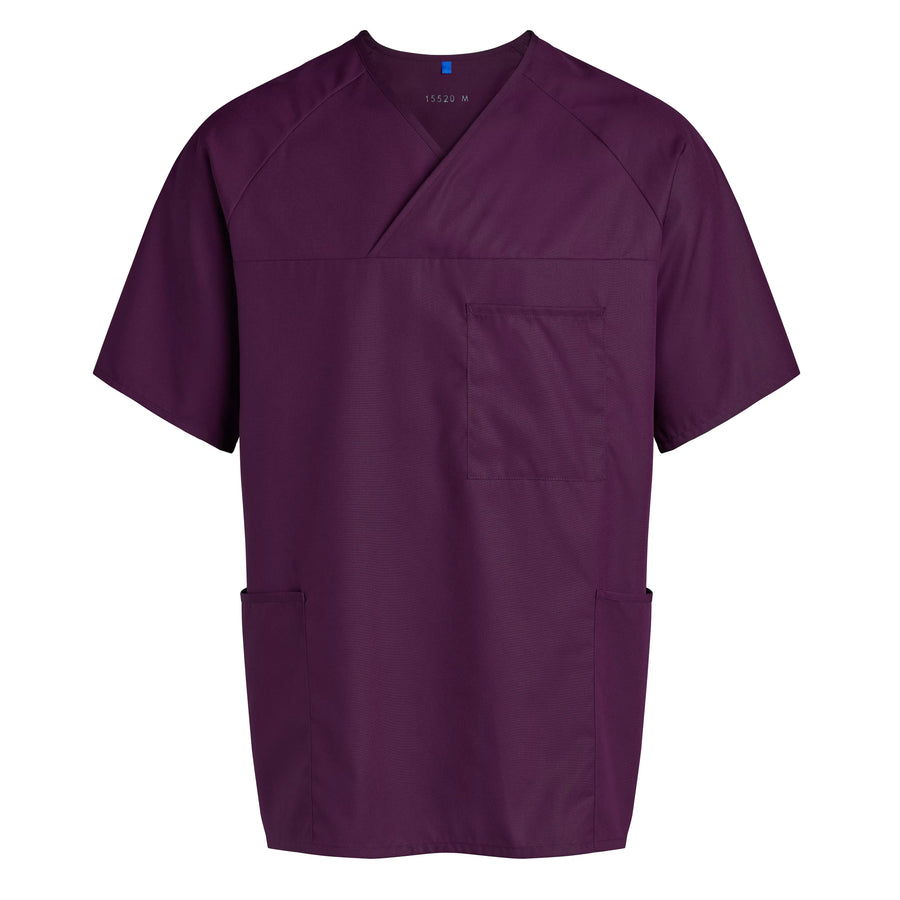 Scrubstopp Kentaur Comfy Fit – klassisk V-ringning, unisex – Cassis