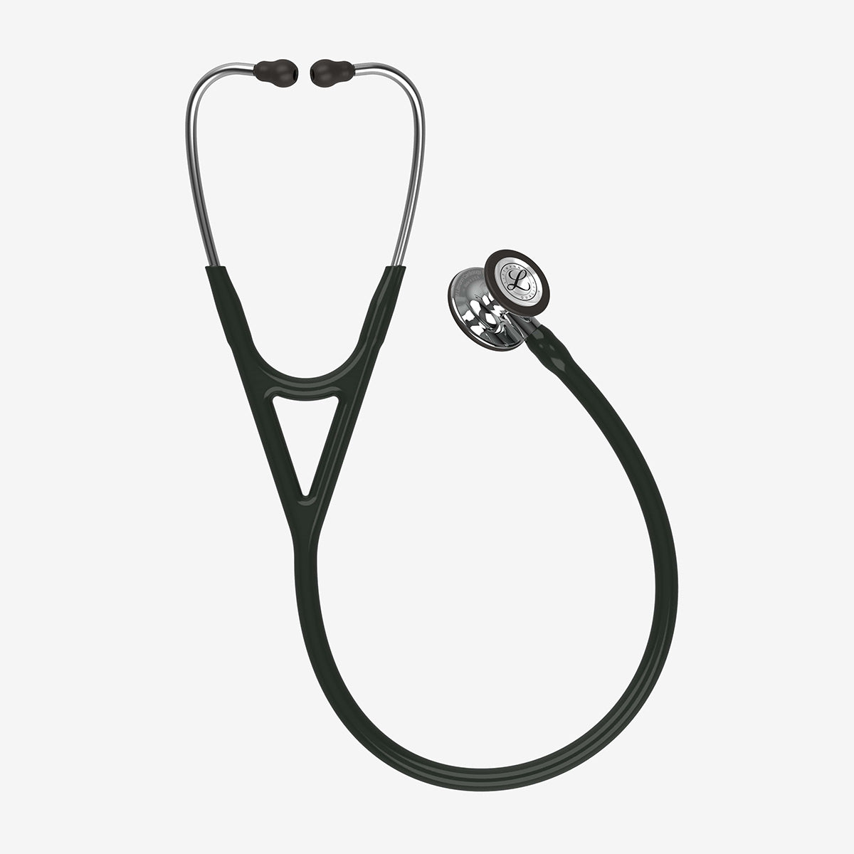 Stetoskooppi Littmann Cardiology IV musta, peilikiillotettu rintakappale