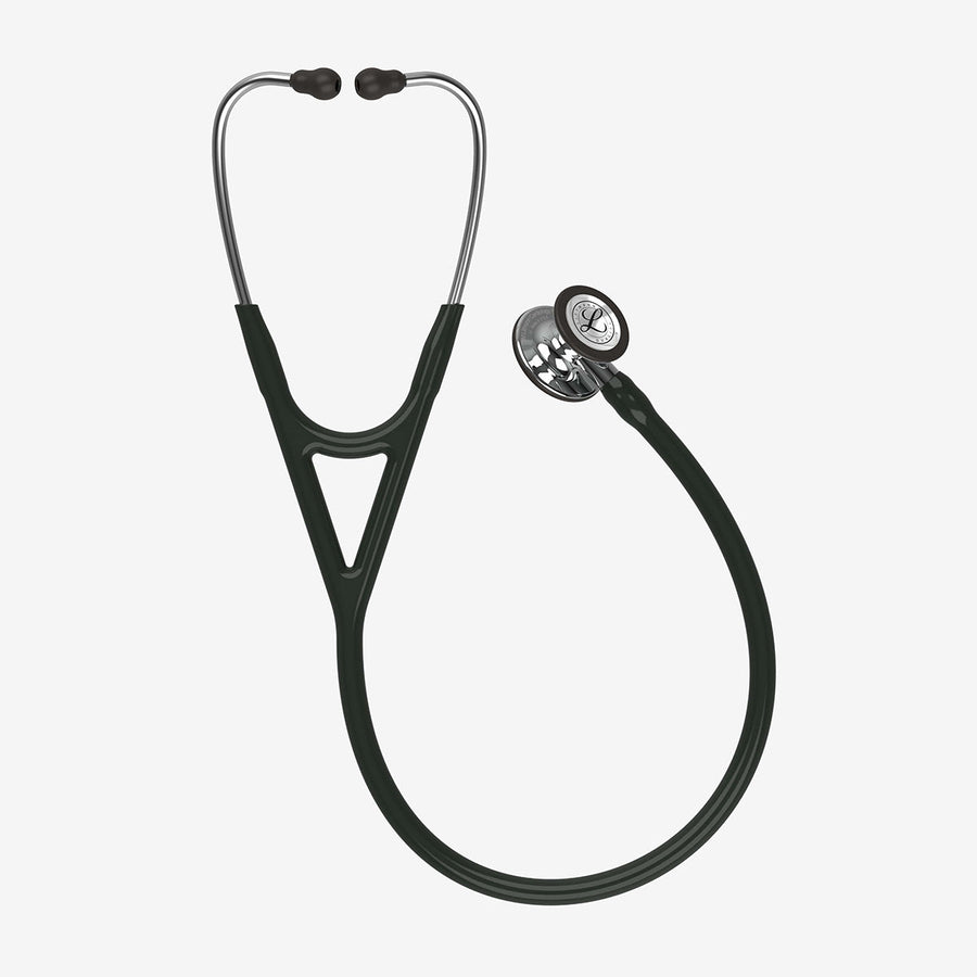Stetoskooppi Littmann Cardiology IV musta, peilikiillotettu rintakappale