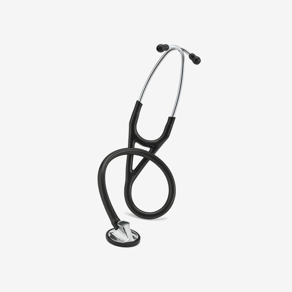 Stetoskooppi Littmann Master Cardiology musta, rintakappale harjattua ruostumatonta terästä