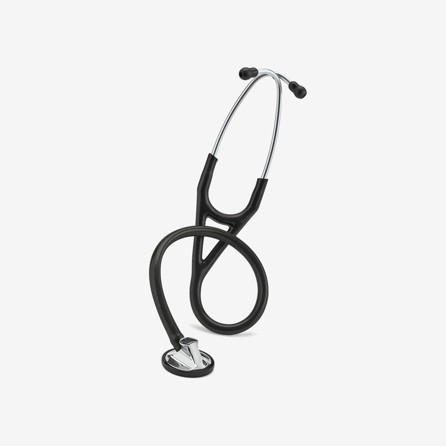 Stetoskooppi Littmann Master Cardiology musta, rintakappale harjattua ruostumatonta terästä