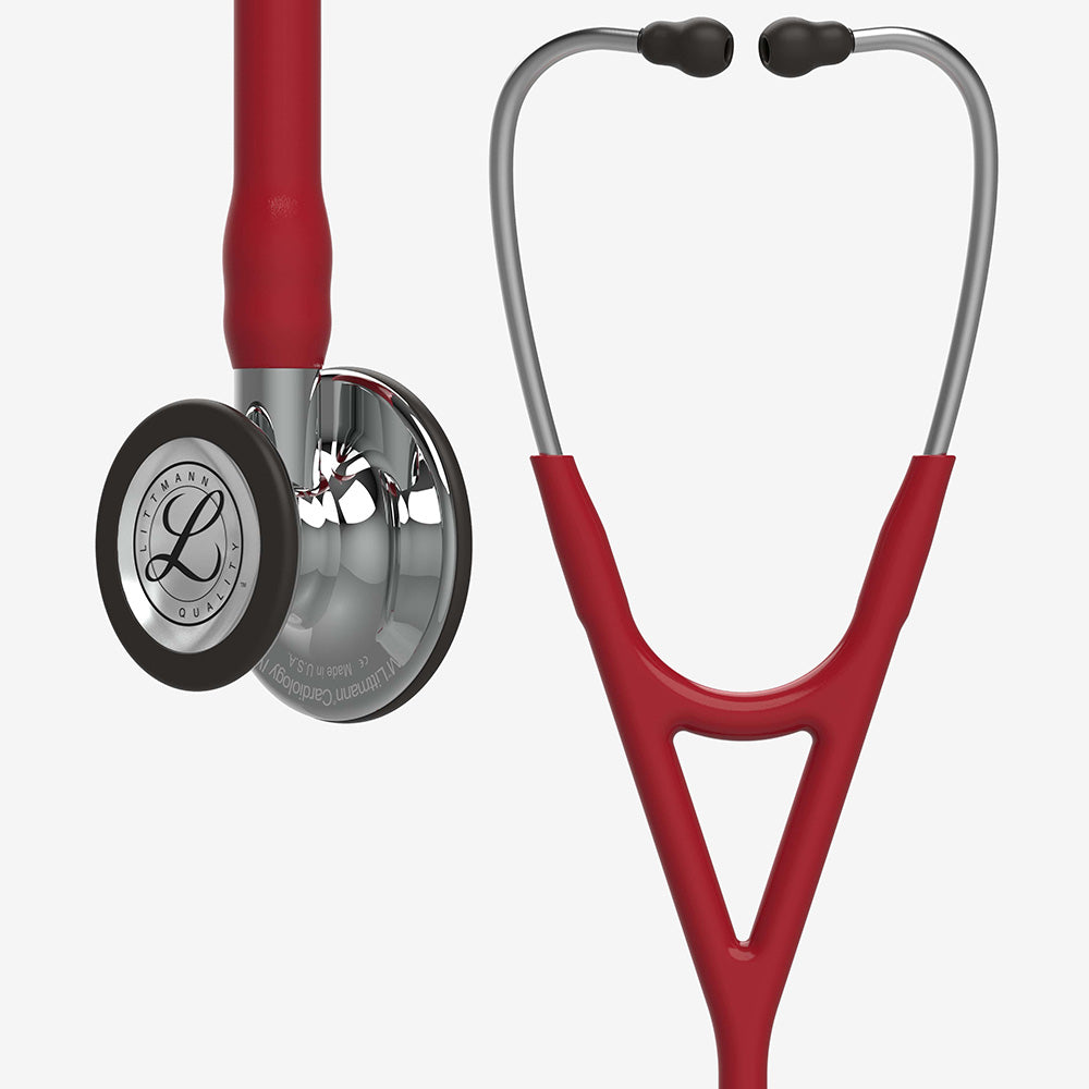 Stetoskooppi Littmann Cardiology IV viininpunainen, peilikiillotettu rintakappale