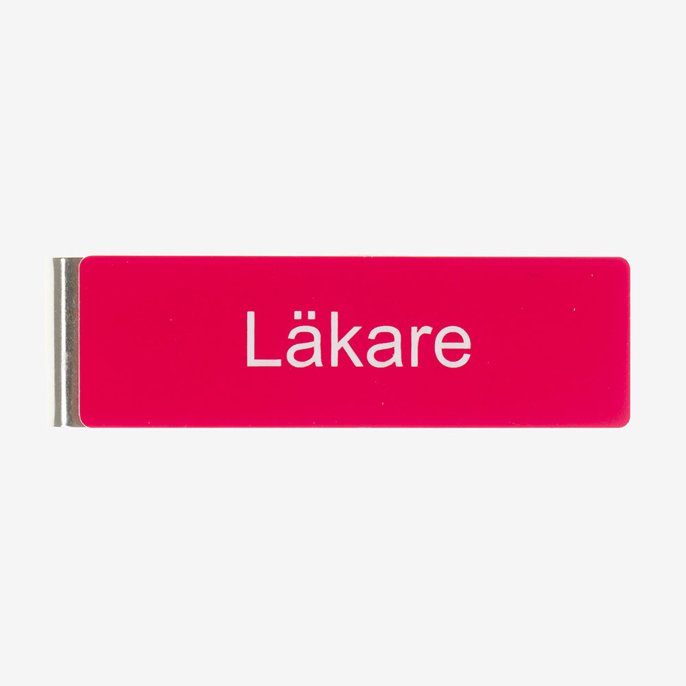 Tunnistemerkki sotilasklipsillä lääkäri