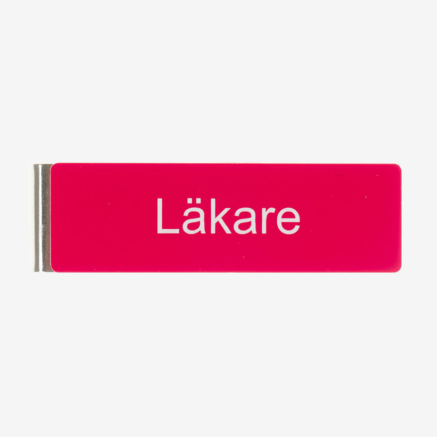 Tunnistemerkki sotilasklipsillä lääkäri