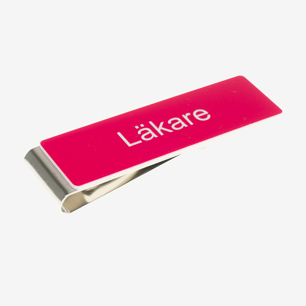 Tunnistemerkki sotilasklipsillä lääkäri