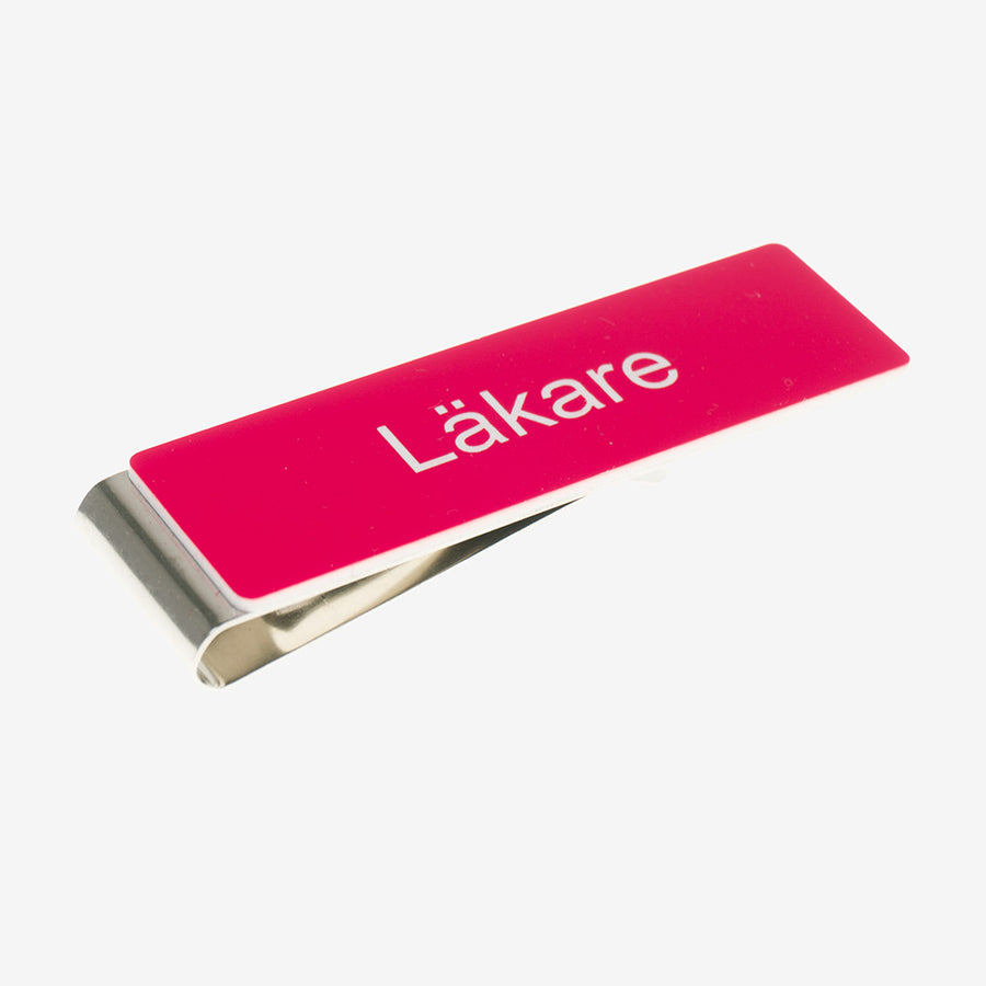 Tunnistemerkki sotilasklipsillä lääkäri
