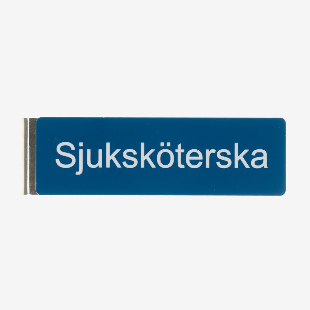 Tunnistemerkki sotilasklipsillä sairaanhoitaja